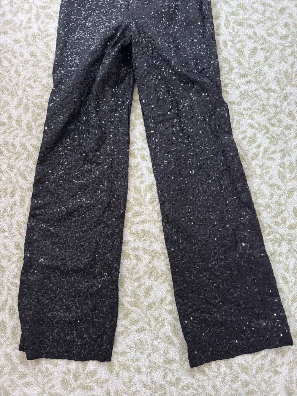 Weissman Ready For the Floor Black Sequined Jumpsuit Dance Costume Size LC
